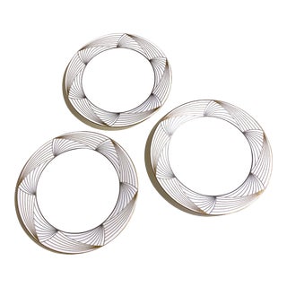 Vintage Art Deco Style Salad Plates - a Set of 3 For Sale