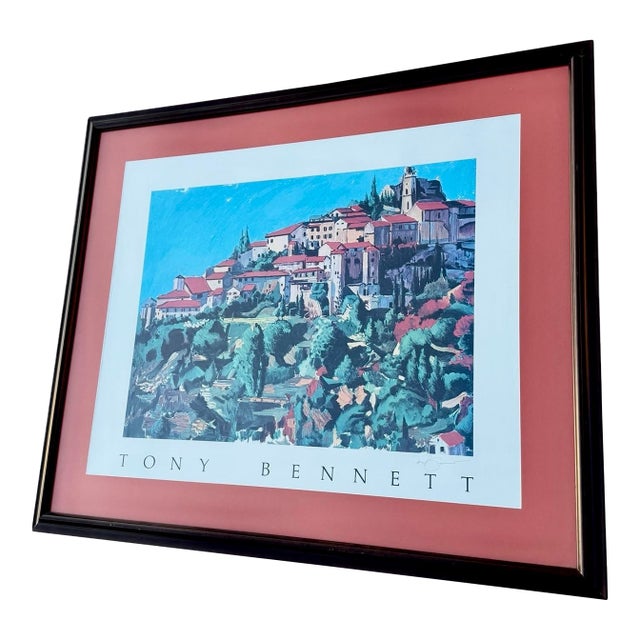 Tony Bennett Signed Print - South of France Framed 1985 For Sale