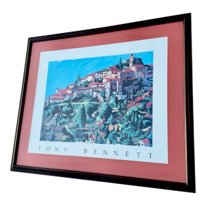 Tony Bennett Signed Print - South of France Framed 1985