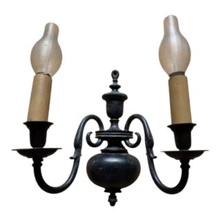 Antique Dutch Metal Wall Mount Sconse Goose Head For Sale