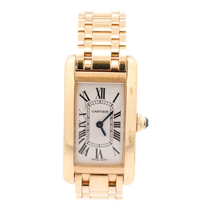 Cartier Tank Americaine 18k Gold Ladies Watch