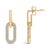 Contemporary 10K Yellow Gold 1/2 Cttw Lab Grown Diamond Dangling Paperclip Drop Earrings For Sale - Image 3 of 5