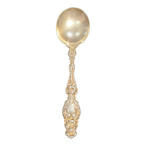 1990s Whiting & Co” Lily” Pattern Sterling Silver “Chocolate” or “Bullion” Spoon