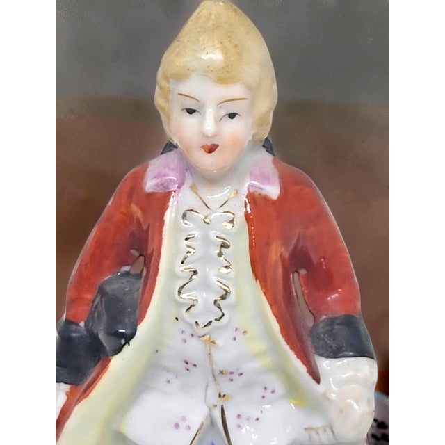 Hand Painted Porcelain Gentleman Figurine Made in Japan Colonial Aristocrat Add a touch of vintage charm to your...