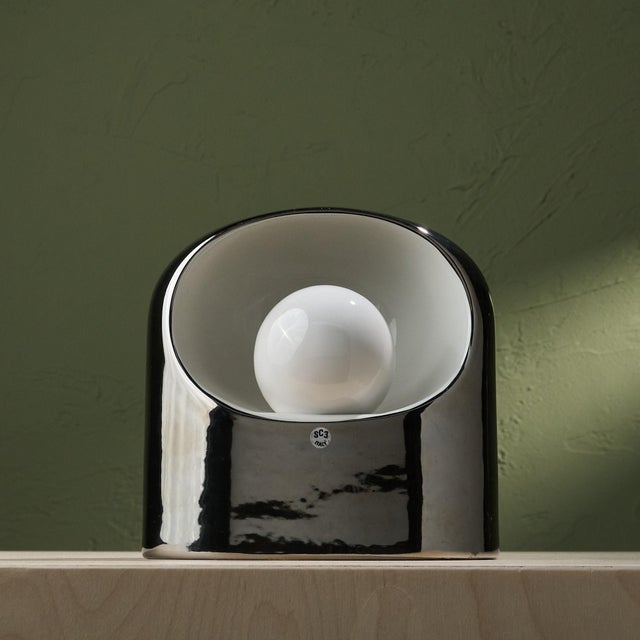 Venezia Table Lamp in Ceramic and Silver by Marcello Cuneo for SC3 / Phillips, Italy, 1970s For Sale - Image 11 of 13