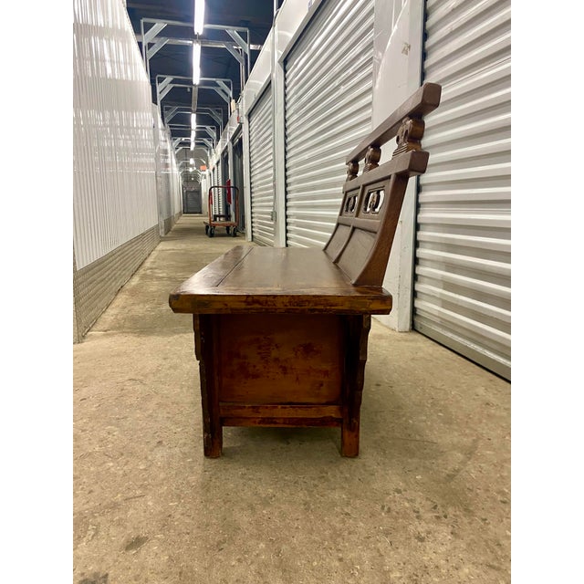Oriental Chinese Vintage bench is about 80 years old, from northern China, and in excellent condition for an item of age....