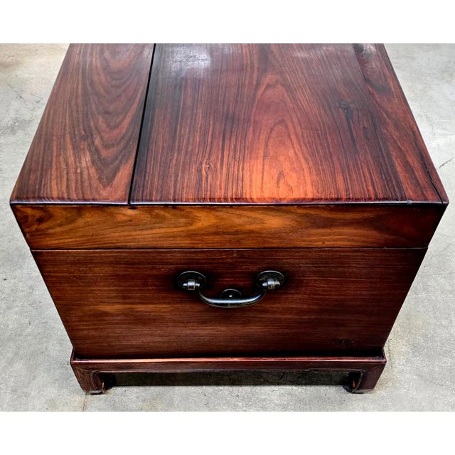 Antique Chinese Polished Rosewood Trunk For Sale - Image 12 of 12