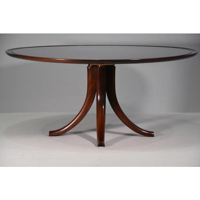 Wood Versone Coffee Table in Blue Mirrored Glass by Pietro Chiesa for Fontana Arte, 1940 For Sale - Image 7 of 13