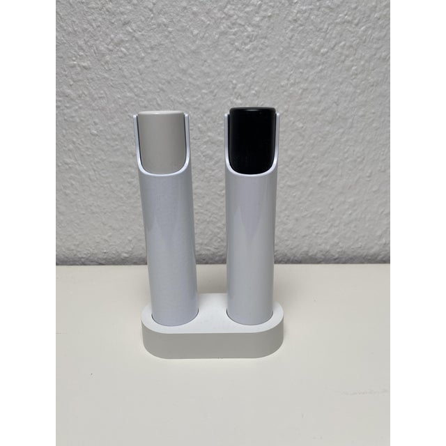 Black Salt and Pepper Grinders attributed to Rud Thygesen and Johnny Sørensen for Rosendahl, Denmark, 1960s, Set of 3 For Sale - Image 8 of 8