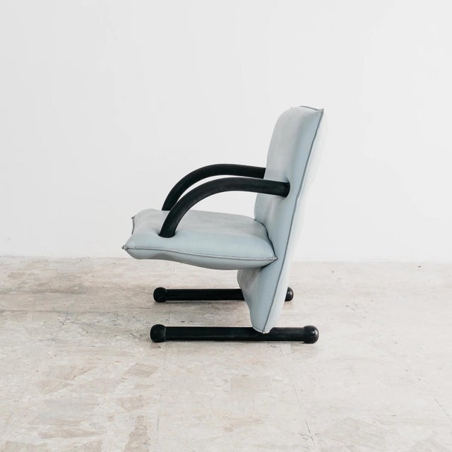 Rare and iconic "T-Line" armchair, designed by renowned German designer Burkhard Vogtherr for Arflex in 1984. One of the...