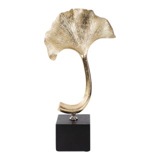 Gifu Golden Ginkgo Leaf Sculpture- Short For Sale