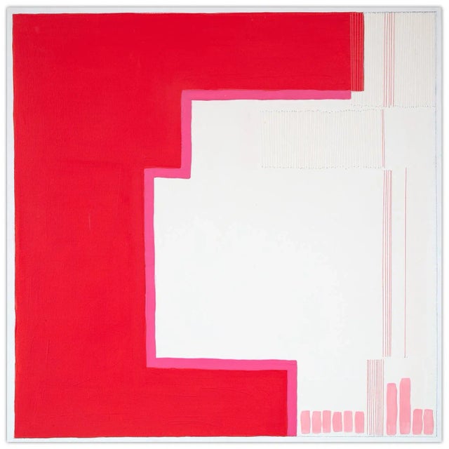 Holly Miller Contemporary Abstract Acrylic and Thread on Canvas Painting "Tingle" by Holly Miller For Sale - Image 4 of 4