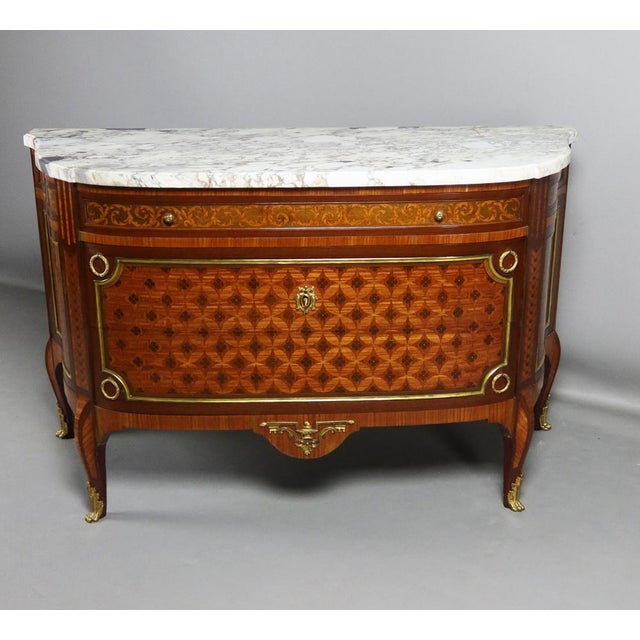 Vintage Brown Marquetry Dresser For Sale - Image 9 of 14