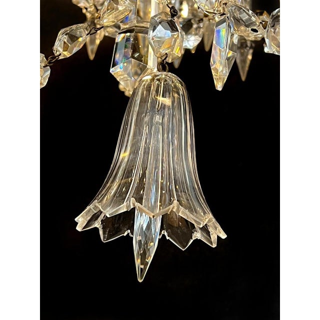 Metal Bohemian Chandelier, Vienna, 1930s For Sale - Image 7 of 18