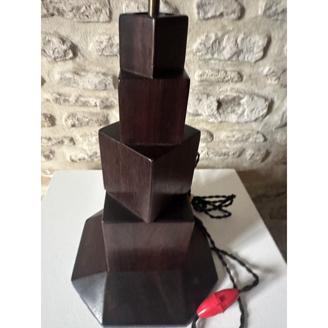 1930s Vintage Art Deco Cubist Table Lamp, 1930 For Sale - Image 5 of 15