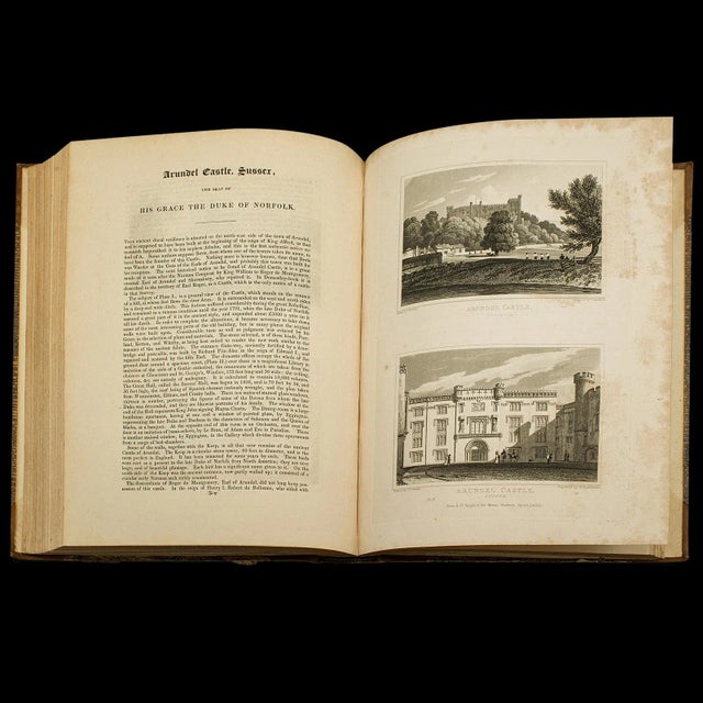1829's 2 Antique Books, Jones' View of Seats Mansions & Noblemen For Sale - Image 10 of 12