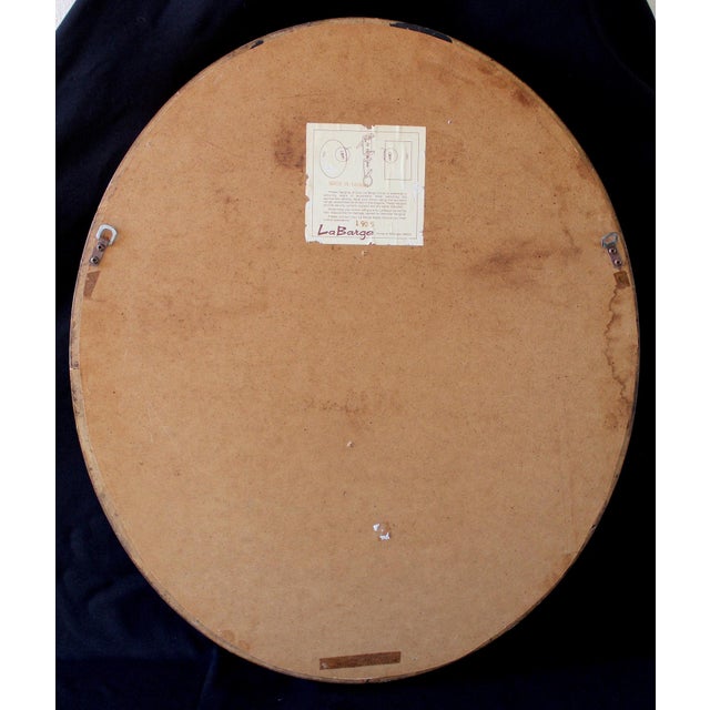 Vintage LaBarge Oval Gilt Mirror – Hollywood Regency Gold Framed Wall Mirror, Circa 1980s - 1990s For Sale - Image 9 of 10