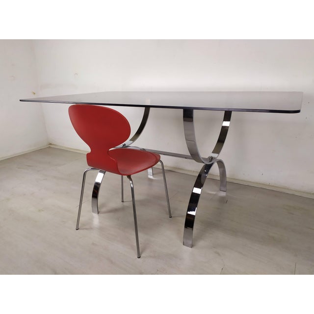 1970s Vintage Glass Chrome Office Desk, 1970s For Sale - Image 5 of 18