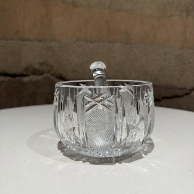 1900 - 1909 Cut Crystal Mortar and Pestle Set American Brilliant Period (A B P) For Sale - Image 5 of 9
