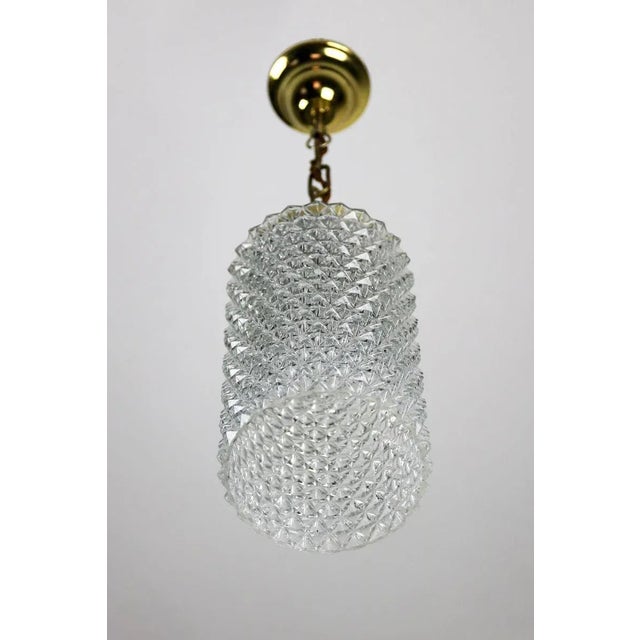 1960s Crystal Glass Pendant Lamp, 1960s For Sale - Image 5 of 14