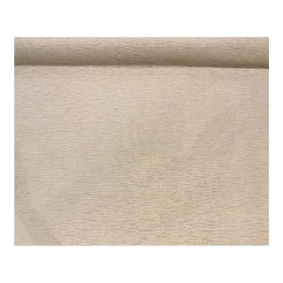 Caracole Off White Velvet Chenille Designer Fabric - 4 Yards For Sale