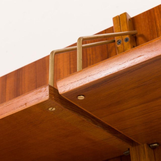 Brown Mid-Century Wall Unit in Teak from Hansen & Guldborg, 1960s, Set of 10 For Sale - Image 8 of 18