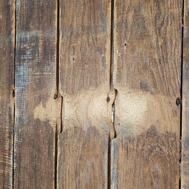 1900-1909 Primitive Painted Wood Farm Cupboard For Sale - Image 15 of 16