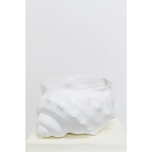 White White Shell Shaped Ceramic Pot, 1960s For Sale - Image 8 of 8