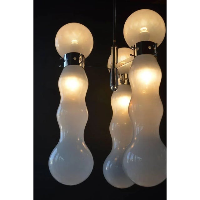 1970s 1970s Mazzega Glass Chandelier by Aldo Nasan For Sale - Image 5 of 6