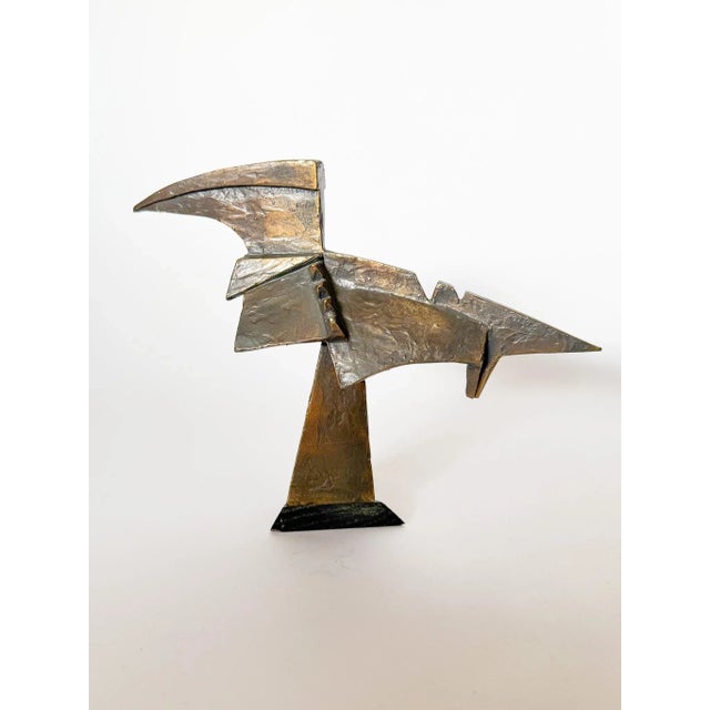 Brutalist Abstract Cast Bronze Sculpture, "The Hunter," Wilbert Verhelst (American, 1923–2012), Signed and Dated 1978 For Sale - Image 9 of 13