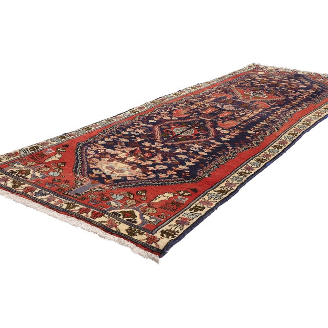61439 Vintage Persian Bijar Rug Runner, 02'07 x 07'06. The Iron Garden Path: A Vintage Persian Bijar Masterpiece of Tribal...
