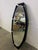 Curved Wood Backlit Mirror, 1960s, in Very Good conditions. Designed 1960 to 1969