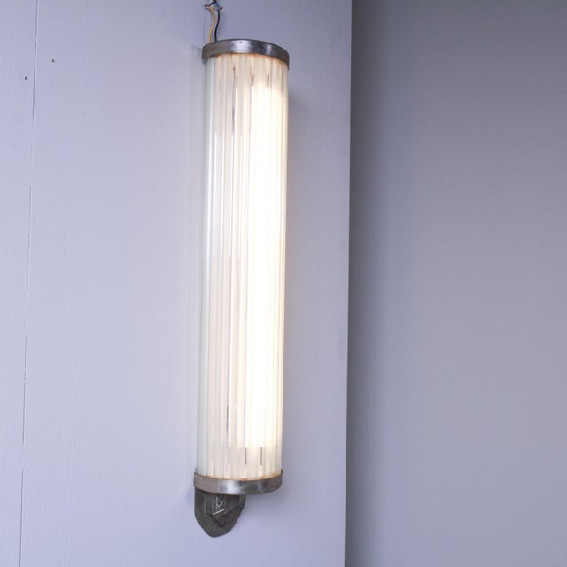 Glass Large Vintage Wall Lamp, 1930 For Sale - Image 7 of 11