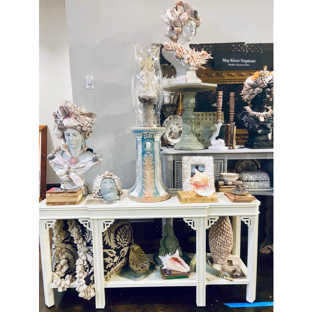 Cream Vintage Lane Console With Fretwork For Sale - Image 8 of 12