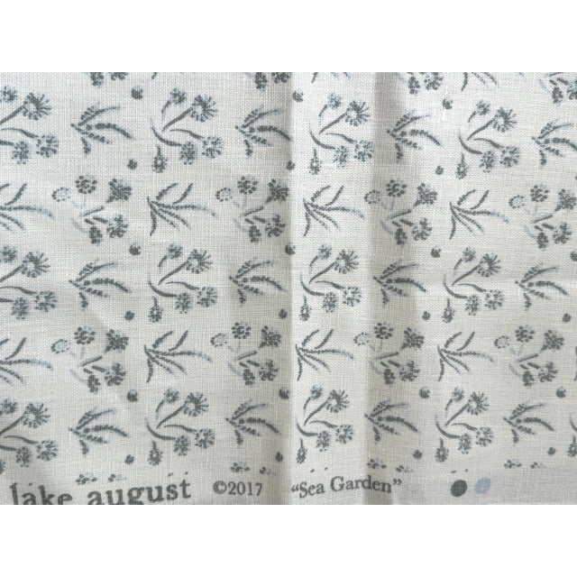 2020s Lake August "Sea Garden" Linen- 2.5 Yards For Sale - Image 5 of 6