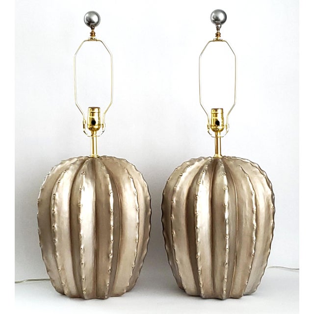 Maitland - Smith Lamps Cactus Plaster & Shades For Sale - Image 4 of 11