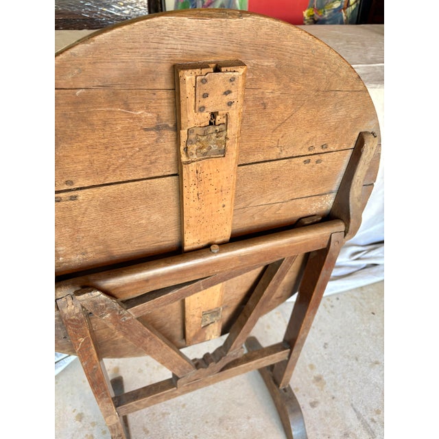 19th Century Petite French Walnut Wine Tasting Table For Sale - Image 11 of 12