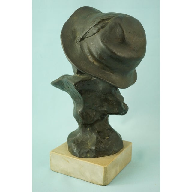 1920s 19th Century Bronze Bust Sculpture of a Peasant Child on a Marble Base by Francesco Paolo Michetti For Sale - Image 5 of 18