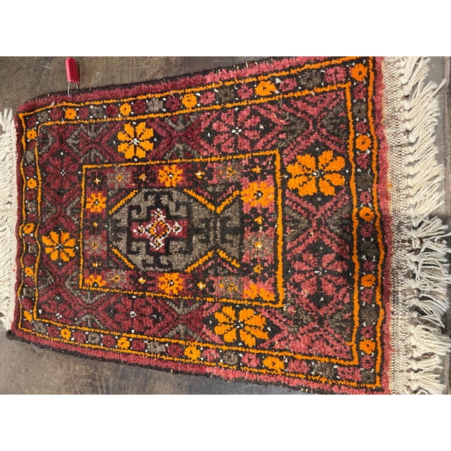 1990s Handwoven Persian Baluchi Area Rug 1'6'' X 2'0'' For Sale In Dallas - Image 6 of 6