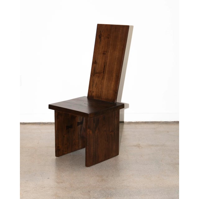 Brutalist Dining Chair in the Style of Frank Lloyd Wright | Chairish