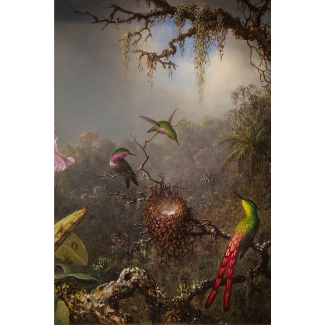 Paper 1871 Vintage Hummingbird and Orchid Tropical Art Print by Martin Johnson Heade - 12" X 8" For Sale - Image 7 of 8