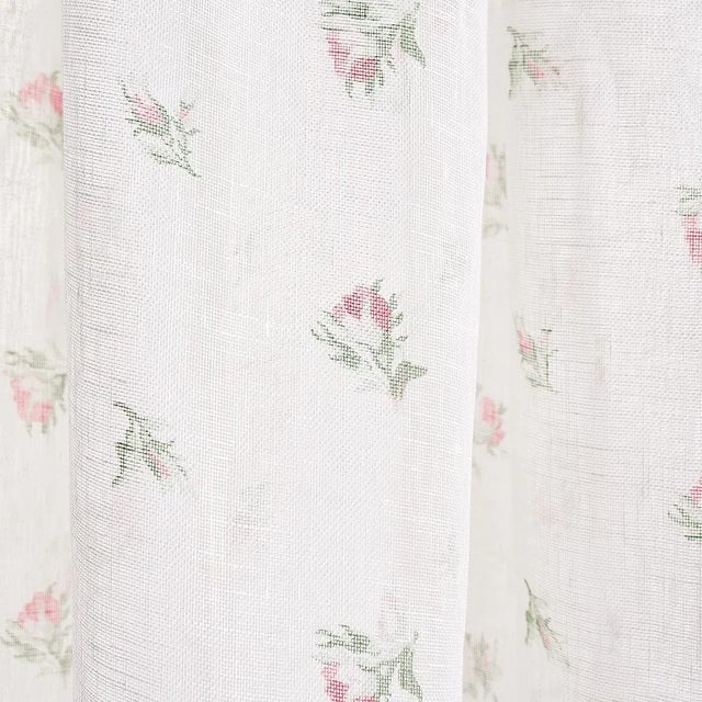 2020s Schumacher Margie Floral Sheer Fabric in Rose For Sale - Image 5 of 5