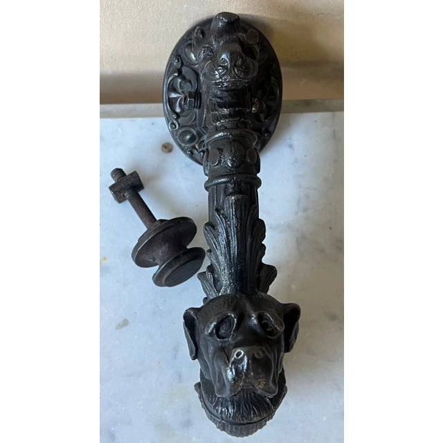 19th Century French Door Knocker With Dog For Sale - Image 10 of 13