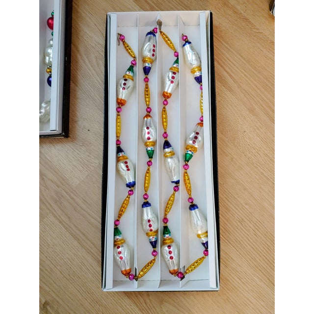 Glass Vintage Christopher Radko Glass Ornament Garlands, 3 Boxed Sets For Sale - Image 7 of 9