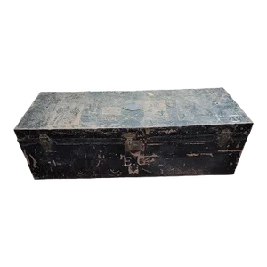 Late 1800s Victorian Military Metal Trunk