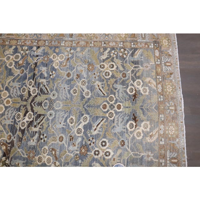 Antique Zabihi Collection Persian Bidjar Bird Rug - 4'6" x 6'8" For Sale - Image 9 of 10