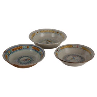 Grottaglie Majolica Bowls, Set of 3 For Sale
