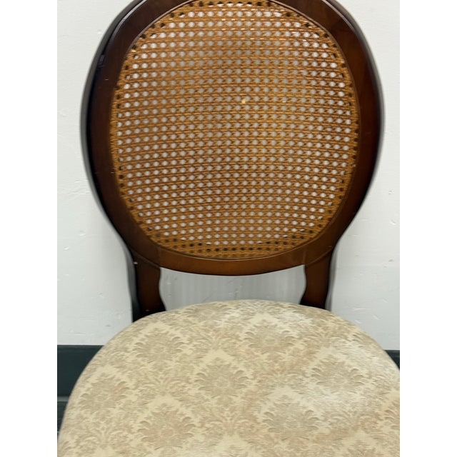 Traditional Bombay Company Traditional Oval Cane-Back Side Chair For Sale - Image 3 of 12