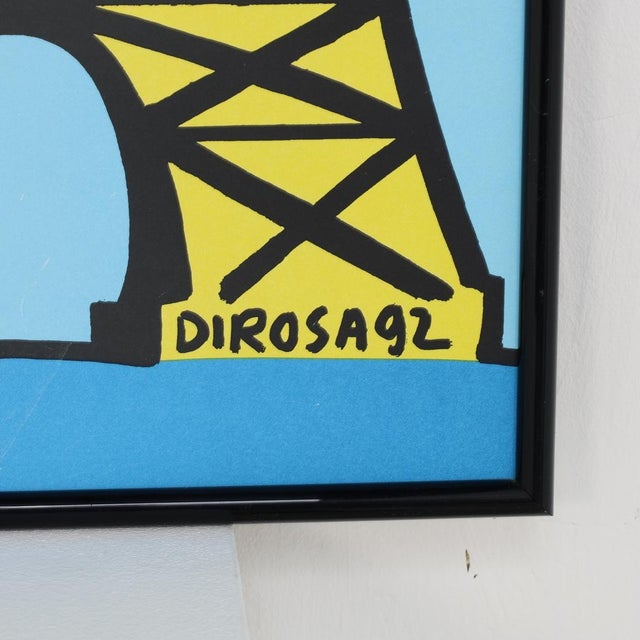 The Moon Man in Paris Poster by Hervé Di Rosa, 1992, in Good conditions. Designed 1990 to 1999 This piece has an...