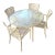 Vintage 1970s Brown Jordan Taupe Tamiami Outdoor Aluminum and Vinyl Dining Set - 5 Piece For Sale